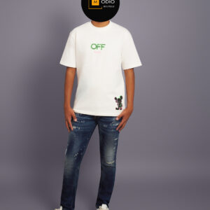 Мъжка блуза - Off-White - Бяла - kaws