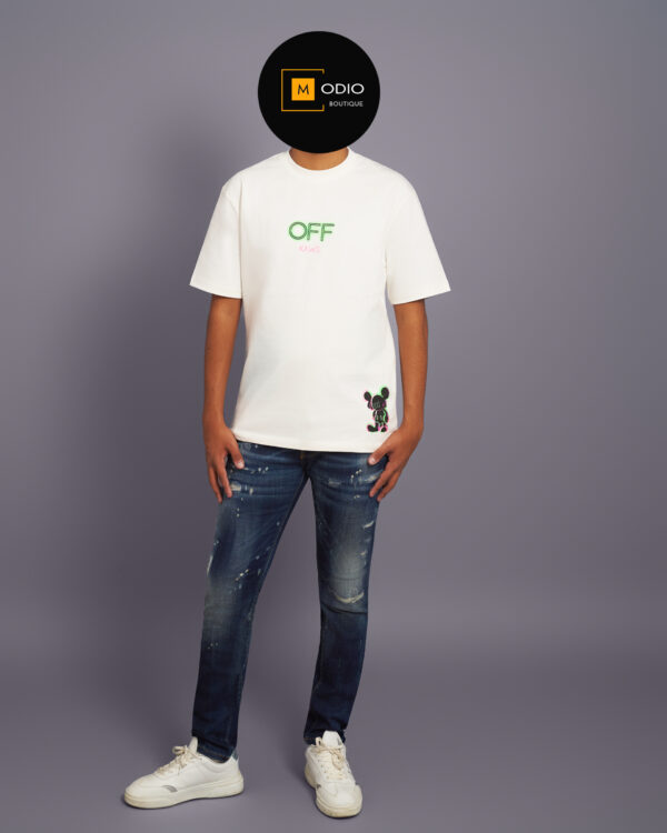 Мъжка блуза - Off-White - Бяла - kaws